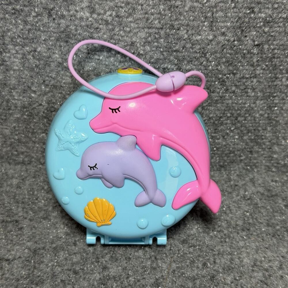 Polly Pocket Dolphin Beach Compact Hard Cover Mermaid Turtle Float - (2020)